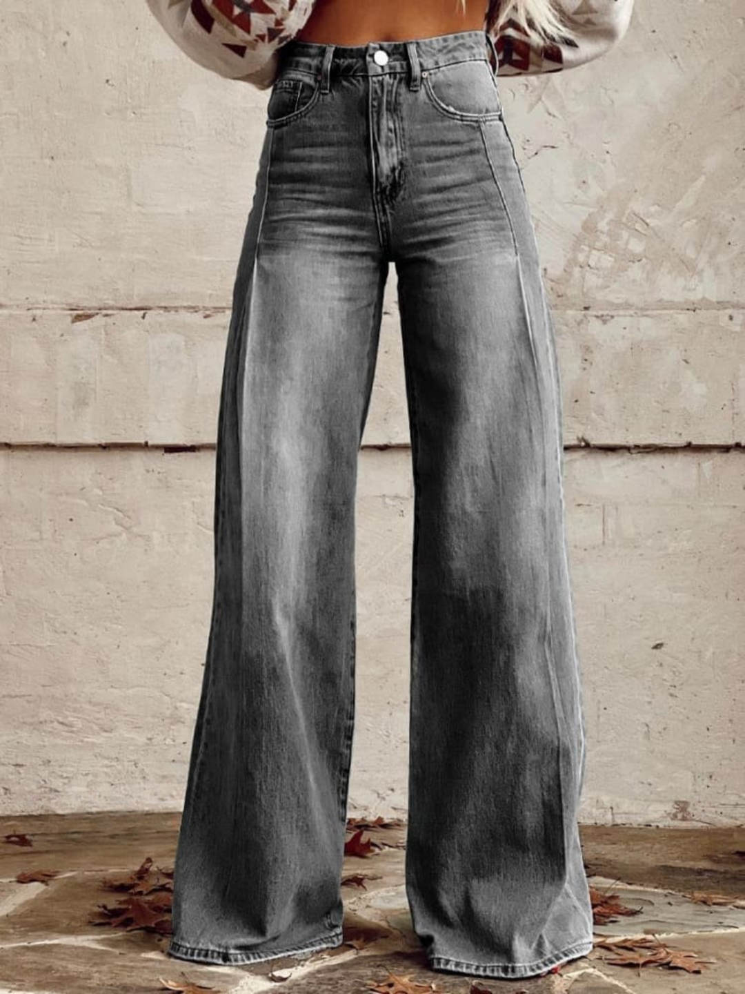 Solange | Pantalón de tiro alto pierna ancha