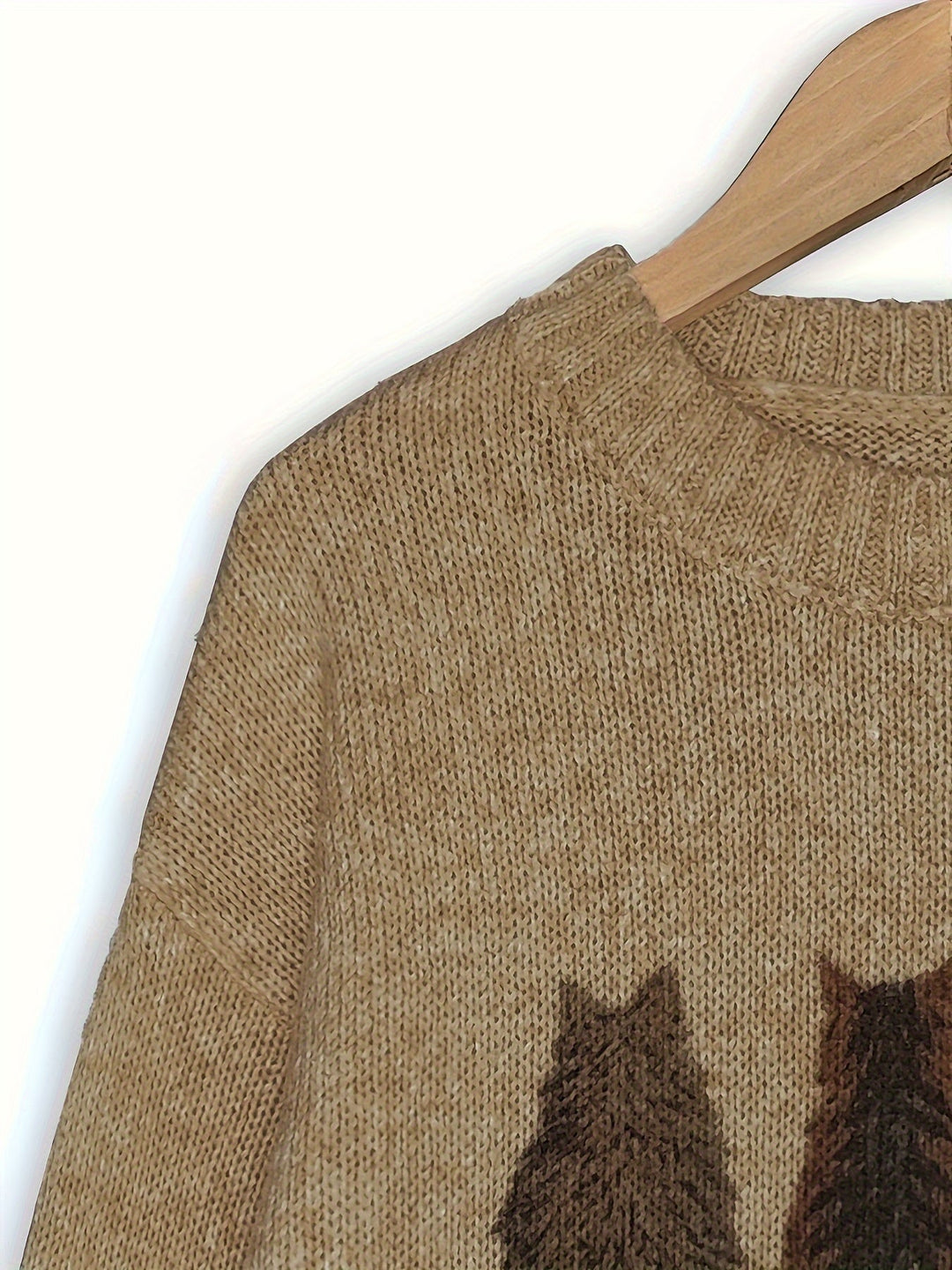 Maura | Sweater tejido con estampado de gatos