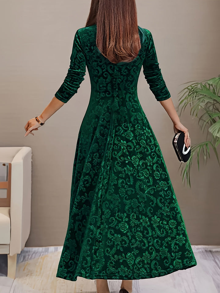 Elena | Vestido midi elegante de manga larga