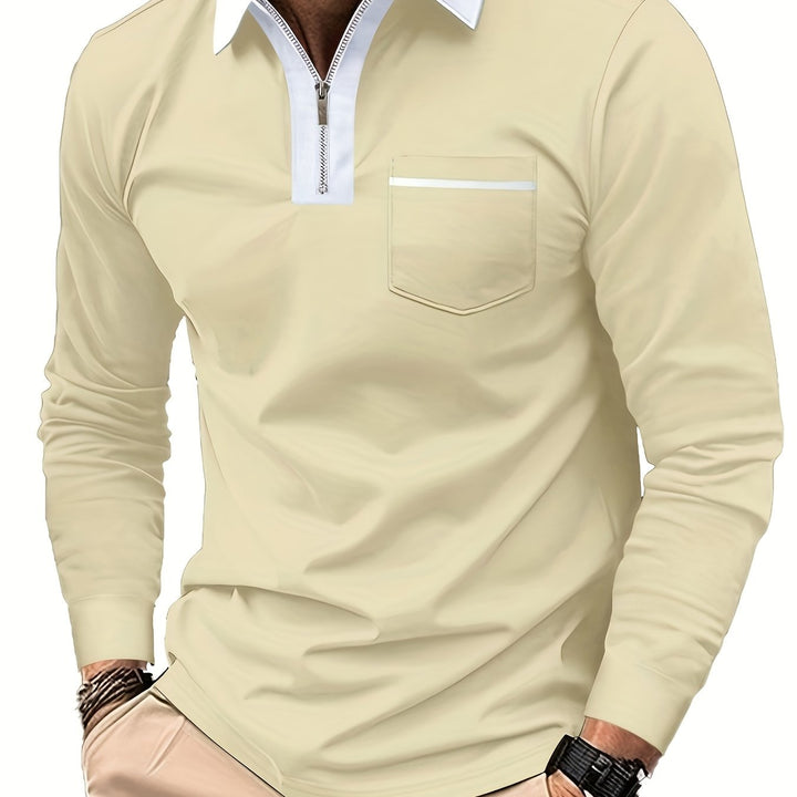 Ernesto | Polera polo con cuello en contraste y cierre