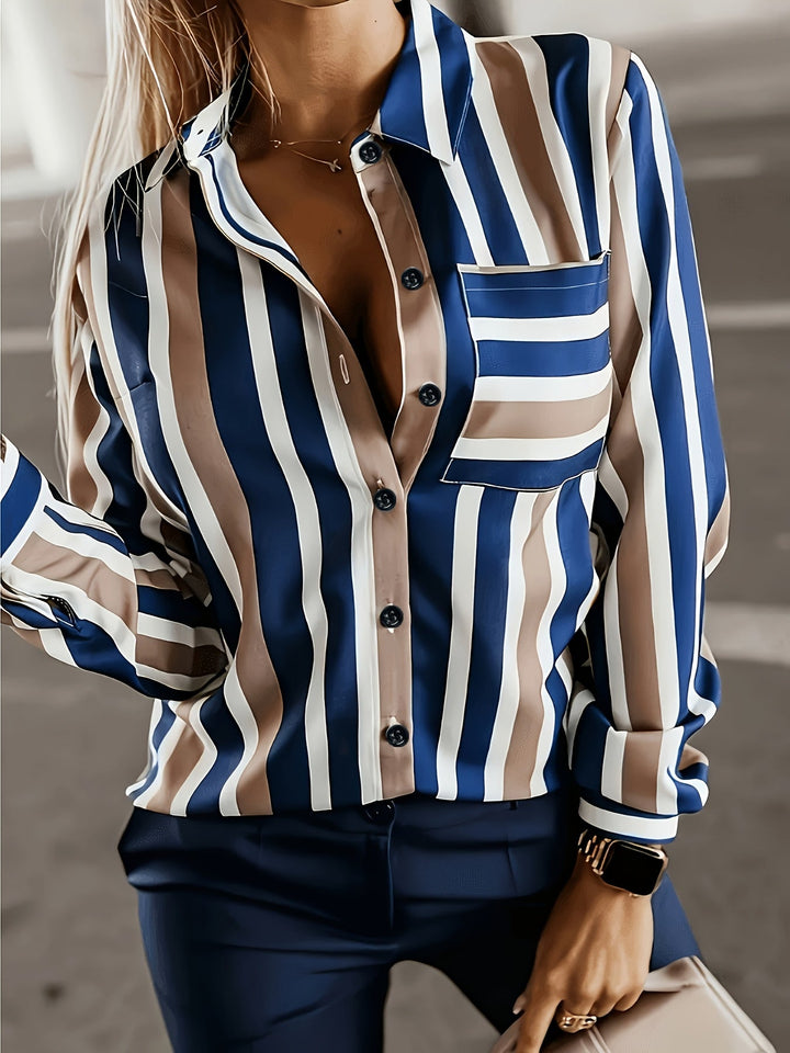 Erna | Blusa a rayas con botones