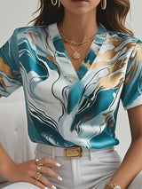 María Sol | Blusa con estampado de ondas