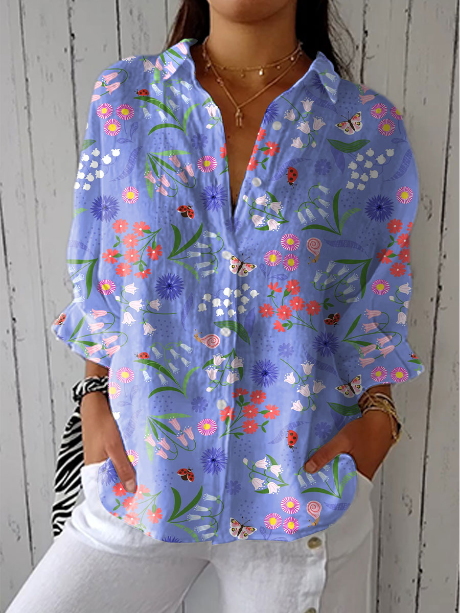 Karin | Blusa floral con botones