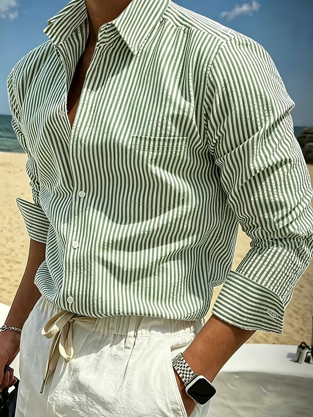 Manuel | Camisa de rayas manga larga