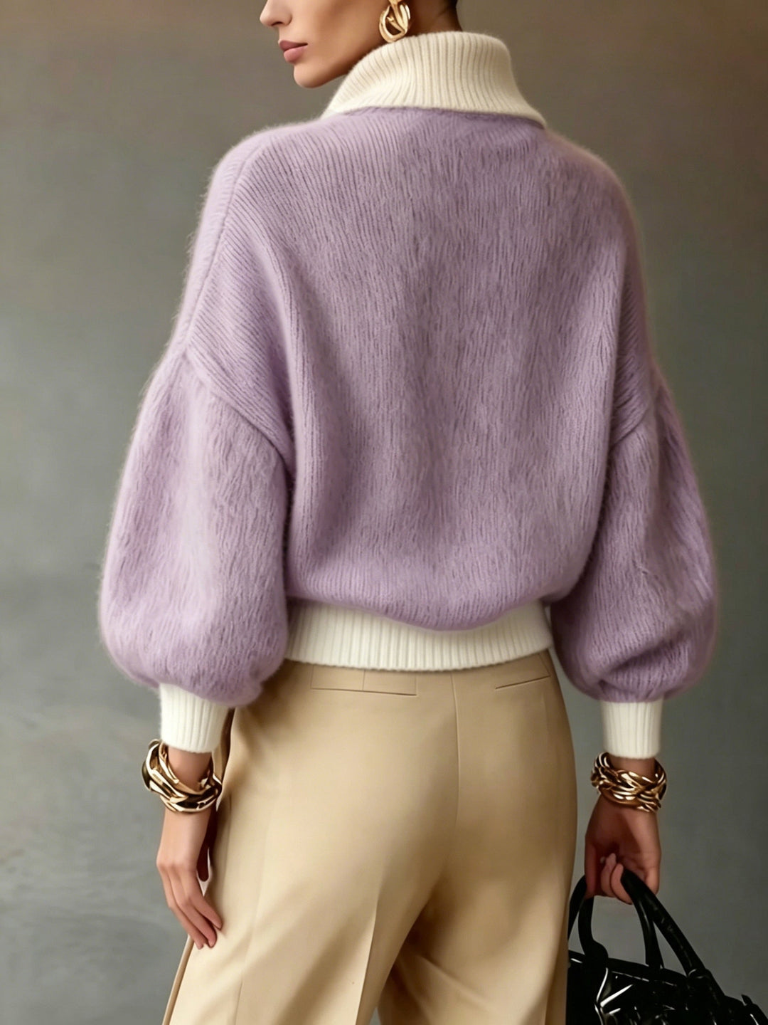 Ana | Sweater holgado con medio cierre
