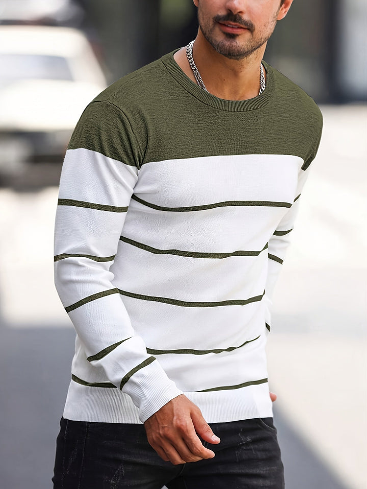 Enrique | Sweater a rayas cuello redondo