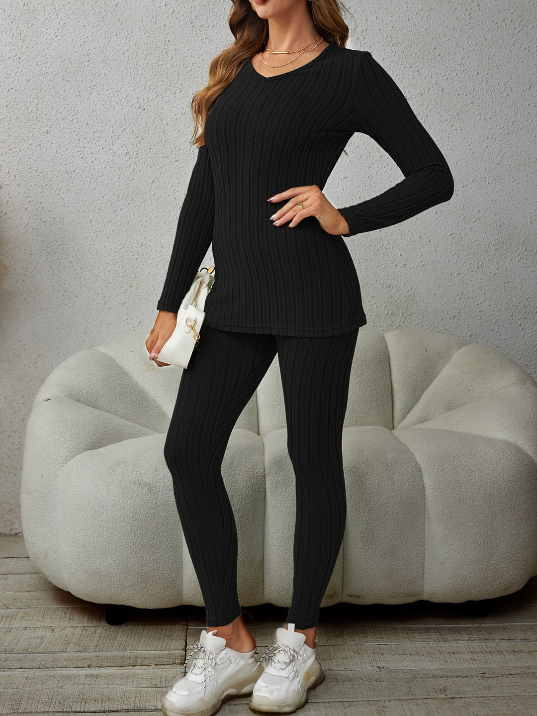 Erika | Conjunto de dos piezas acanalado