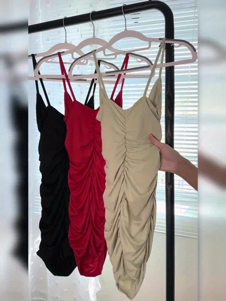 Cielo | Vestido corto drapeado escote V