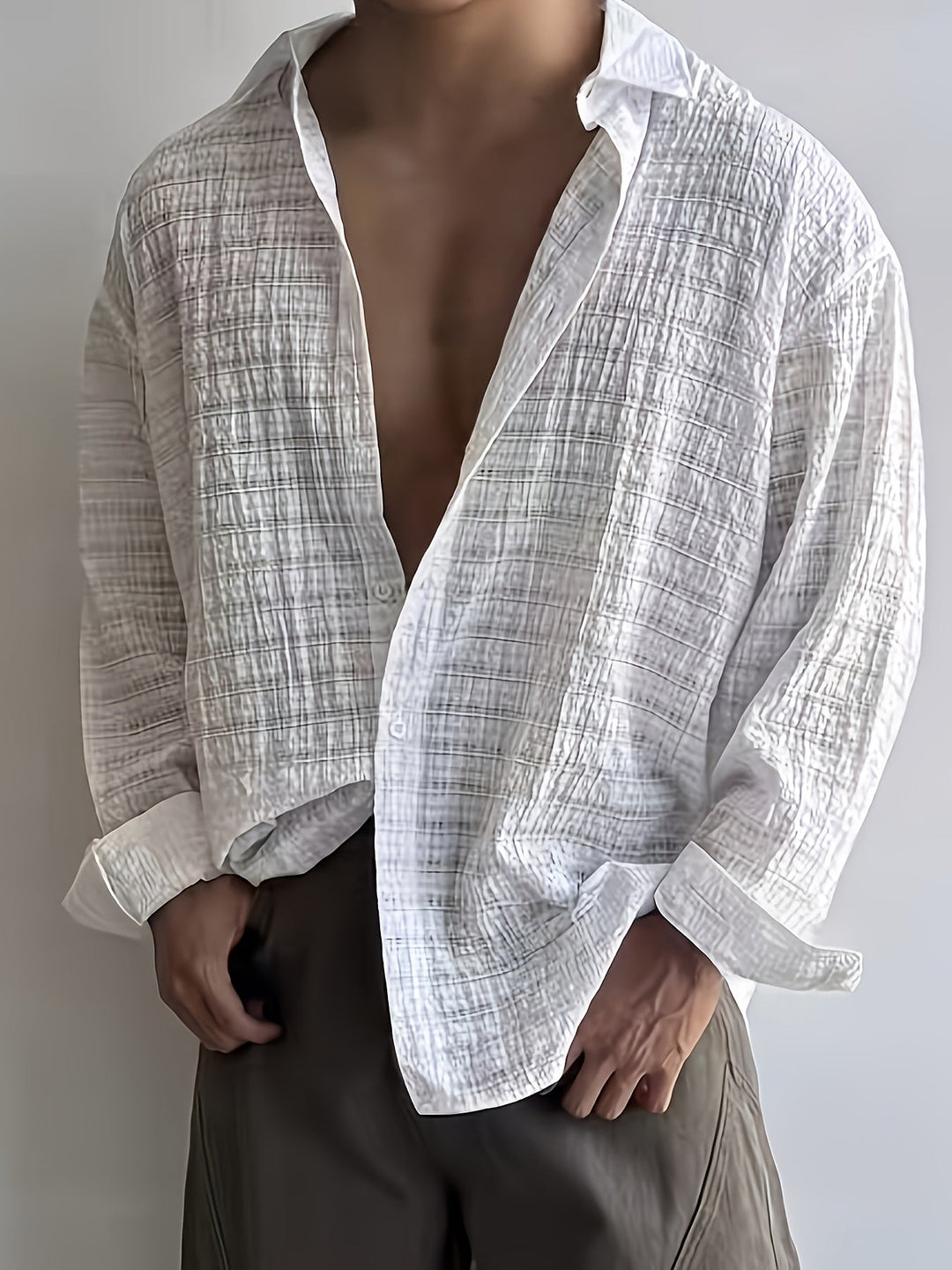 Washington | Camisa manga larga de textura relajada