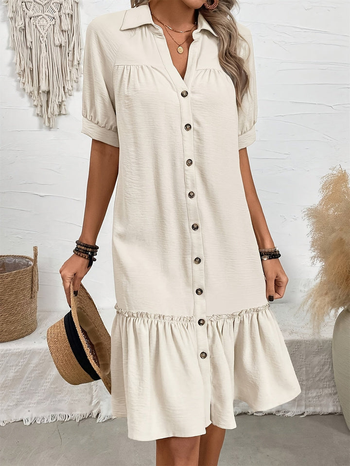 Verena | Vestido camisero boho con botones