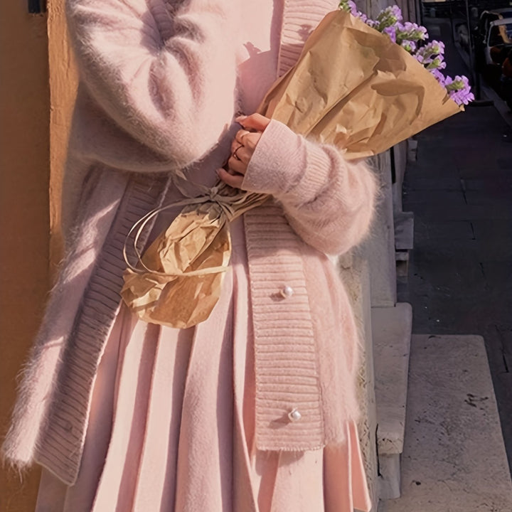 María Alejandra | Cardigan suave de tejido peludito