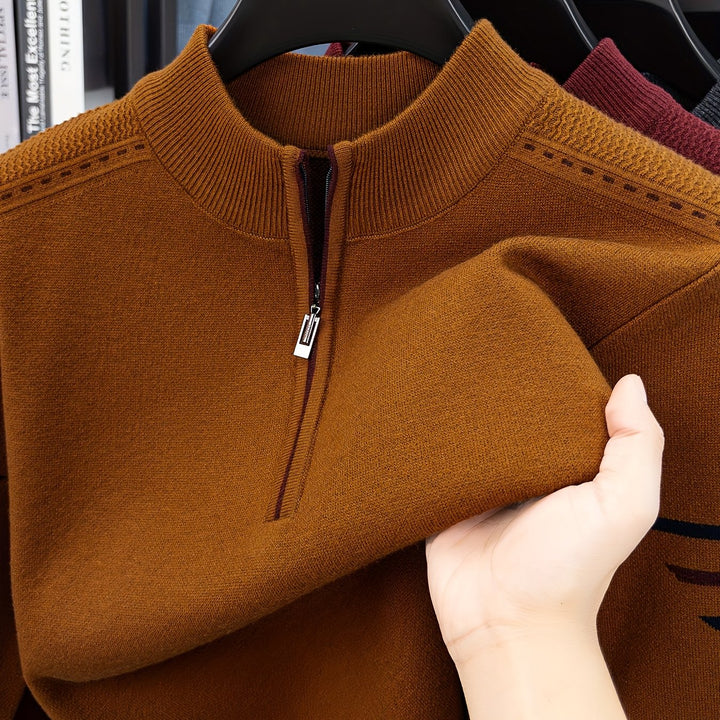 Caniulef | Sweater con medio cierre y cuello alto