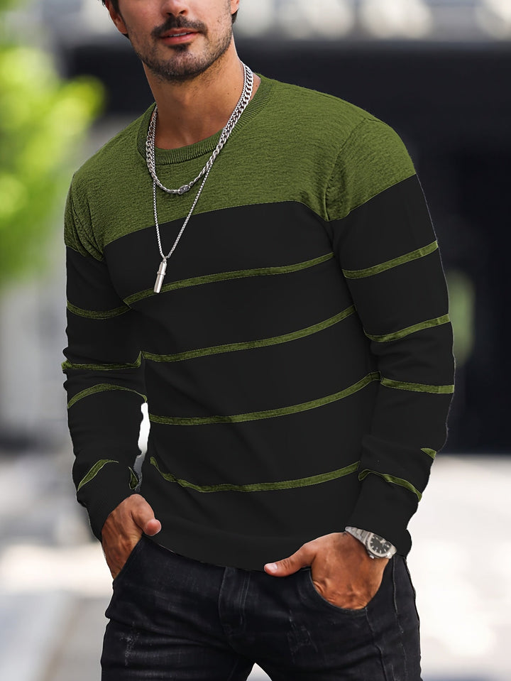 Enrique | Sweater a rayas cuello redondo
