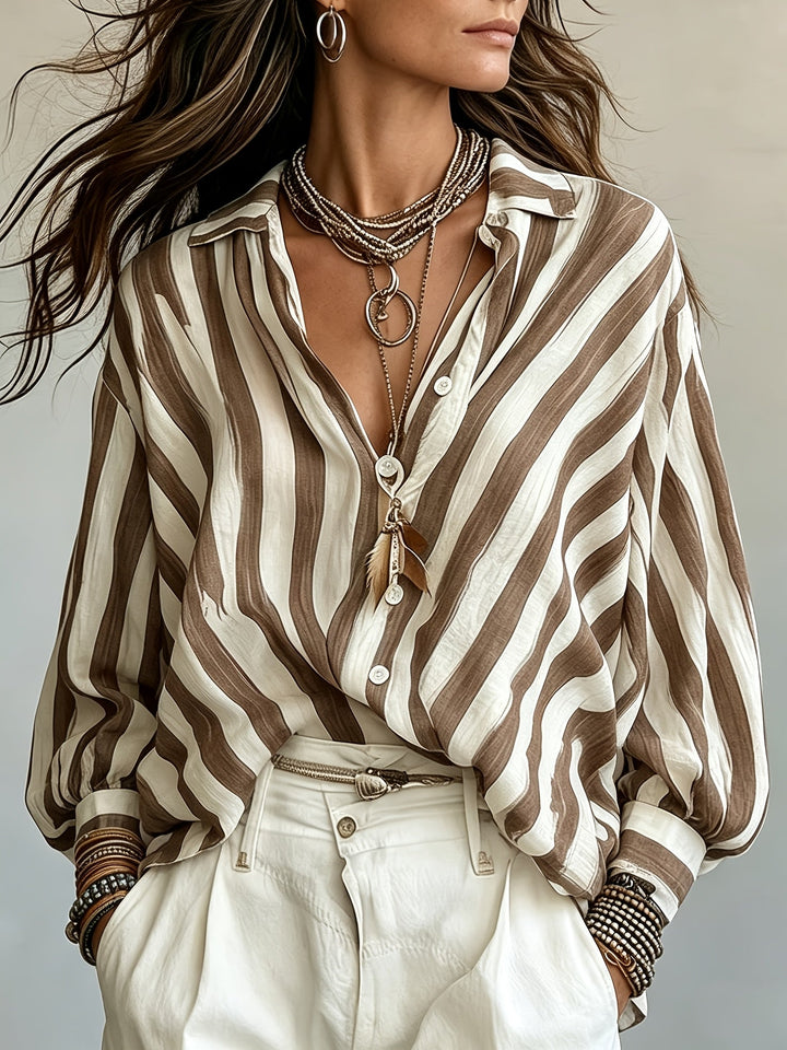 Esmeralda | Camisa a rayas de corte suelto