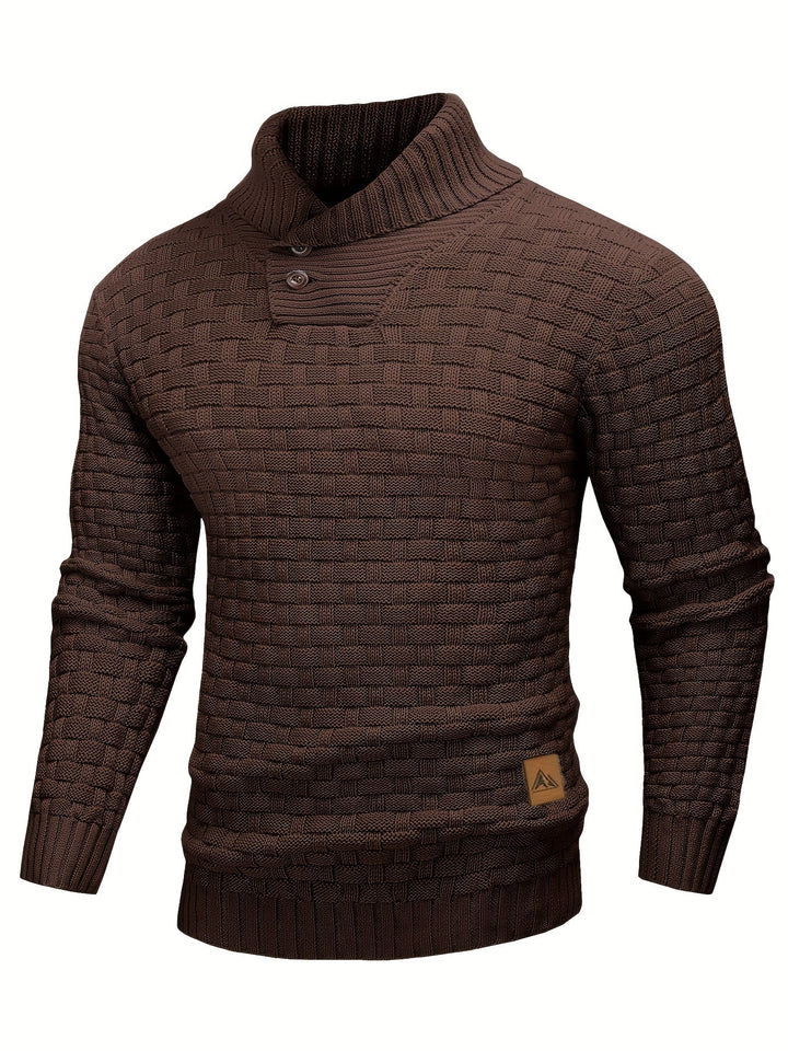 Tomás | Sweater de cuello chal texturado