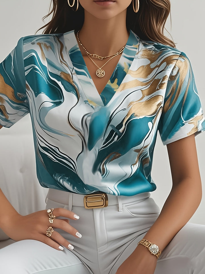 María Sol | Blusa con estampado de ondas