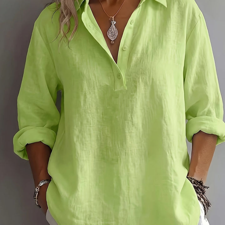Herminia | Blusa holgada con cuello camisero