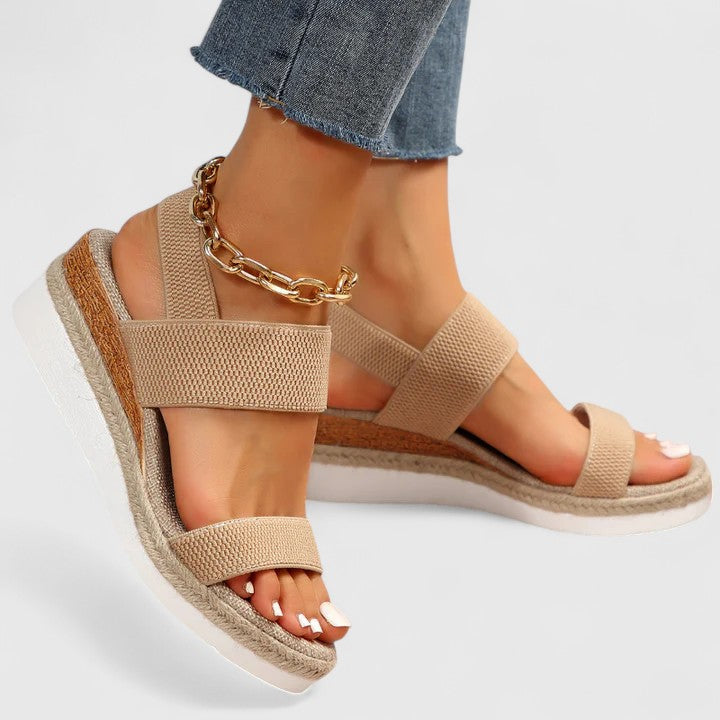 Evelyn | Sandalias con plataforma de yute