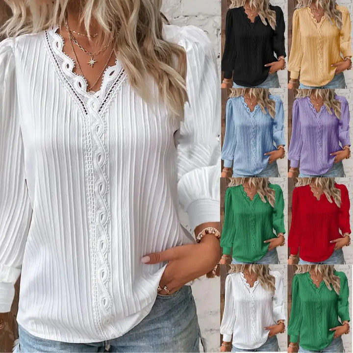 Daniela Paz | Blusa con encaje en el escote
