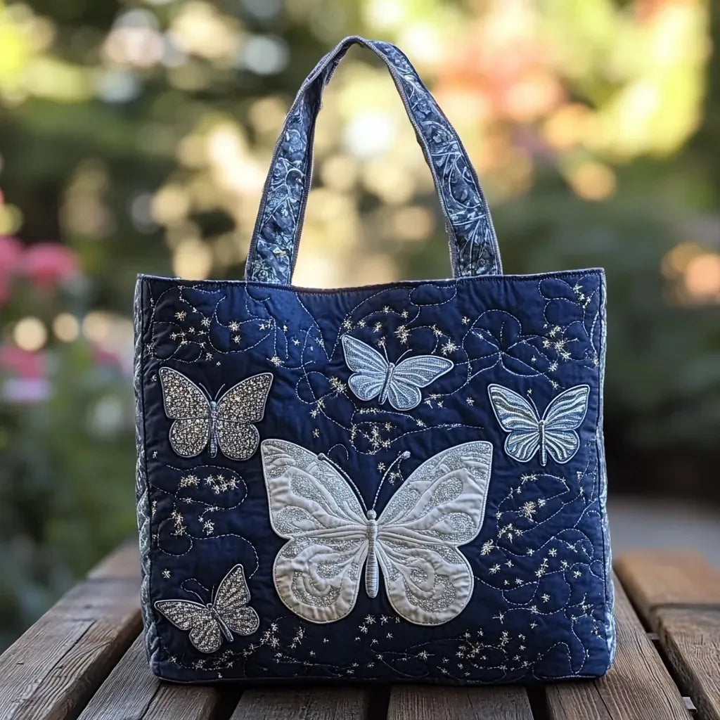 Palmira | Bolso tote acolchado con mariposas