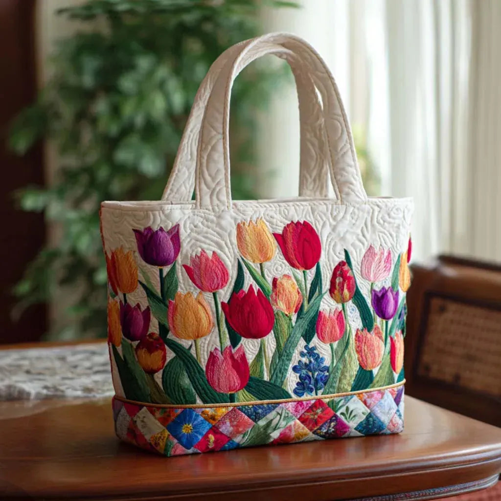 María Pía | Bolso tote acolchado floral
