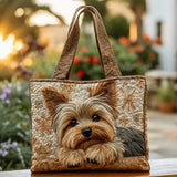 Maggie | Bolso tote acolchado con estampado de perrito