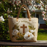 Rafaela | Bolso tote acolchado con arte de cruz