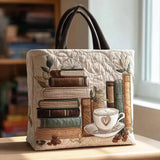 Anselma | Bolso tote acolchado arte libros retro