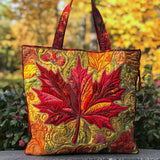 Roswitha | Bolso tote con arte de hojas retro