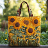 Maida | Bolso tote acolchado con girasoles