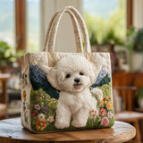 María Josefina | Bolso tote acolchado con arte de perrito