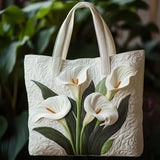 Colomba | Bolso tote acolchado con flores blancas