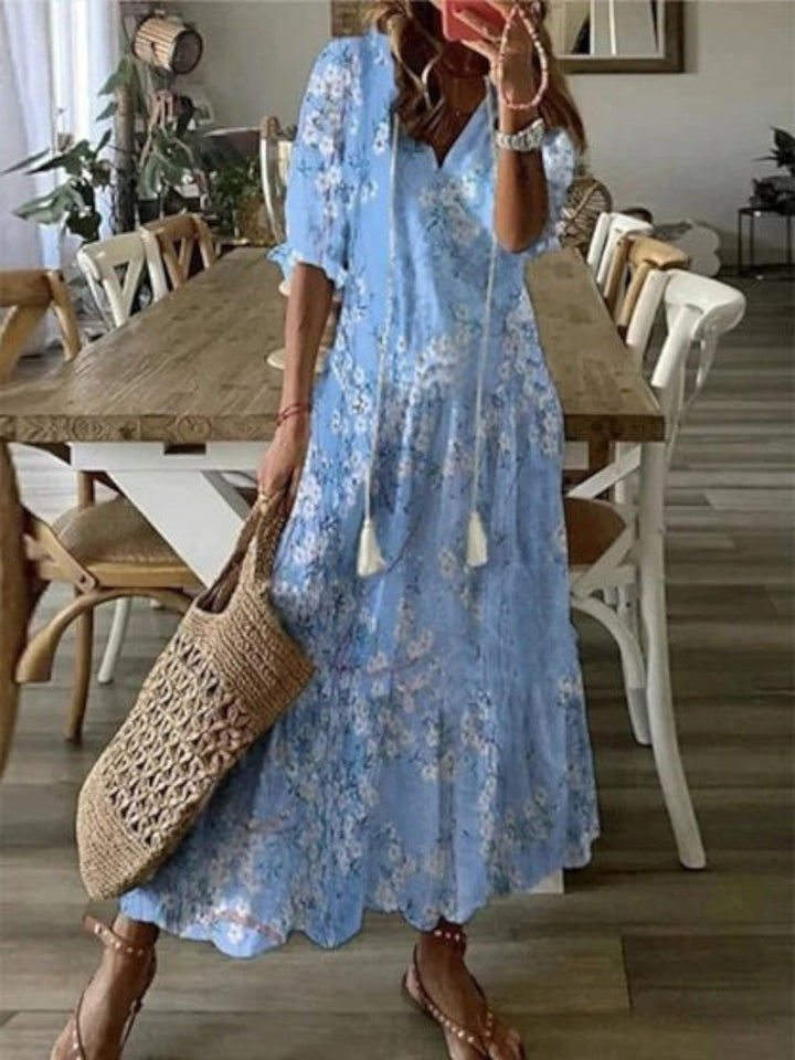 Rebeca | Vestido largo con escote en V