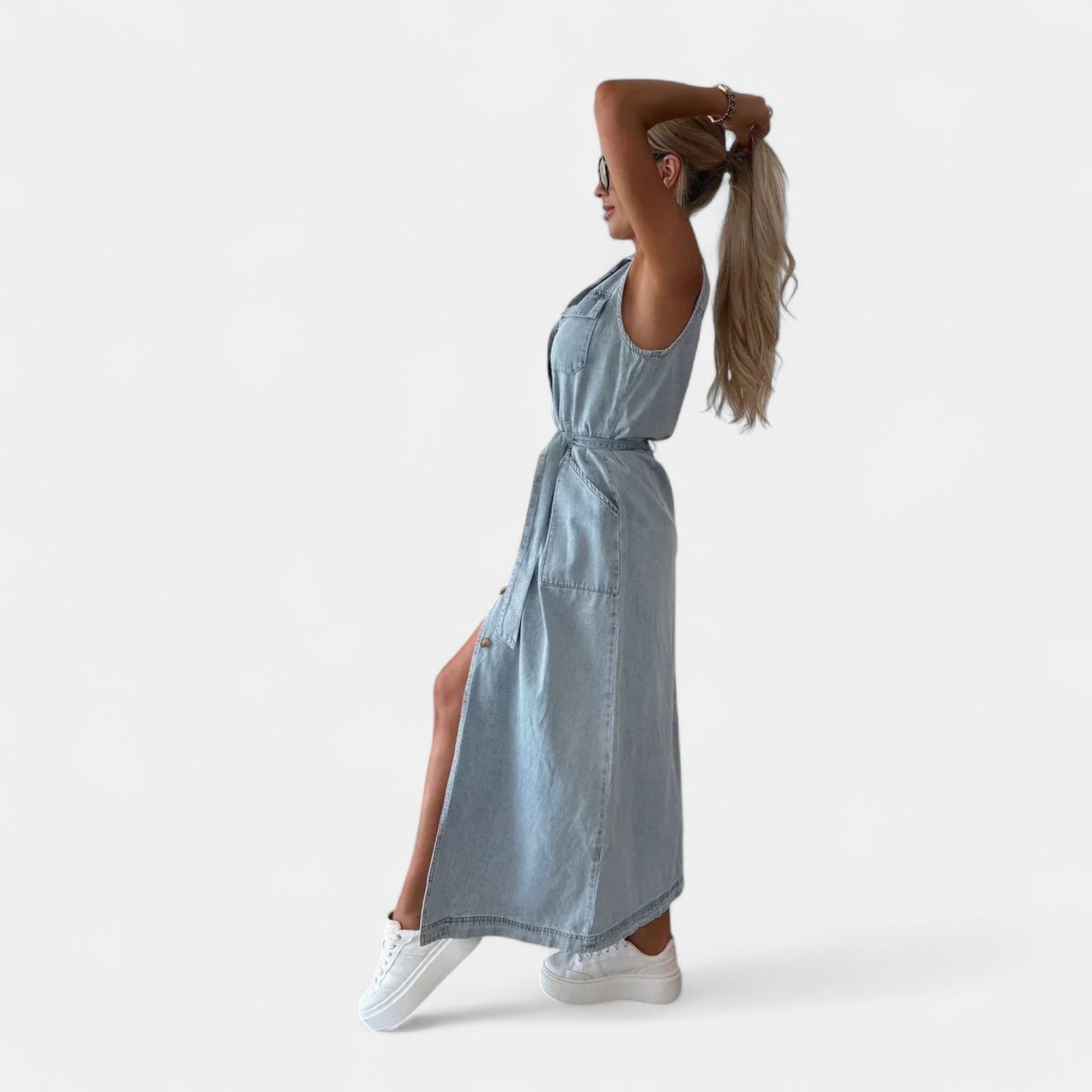 Isabelle | Vestido Maxi de Denim