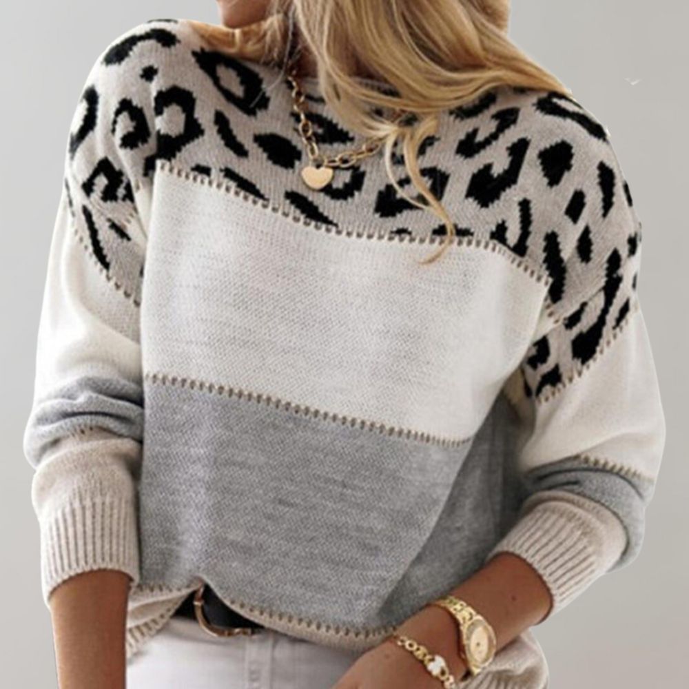 Ariana | Suéter Casual con Estampado de Leopardo