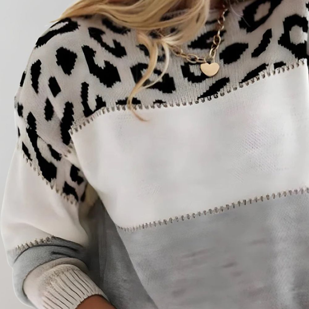 Ariana | Suéter Casual con Estampado de Leopardo