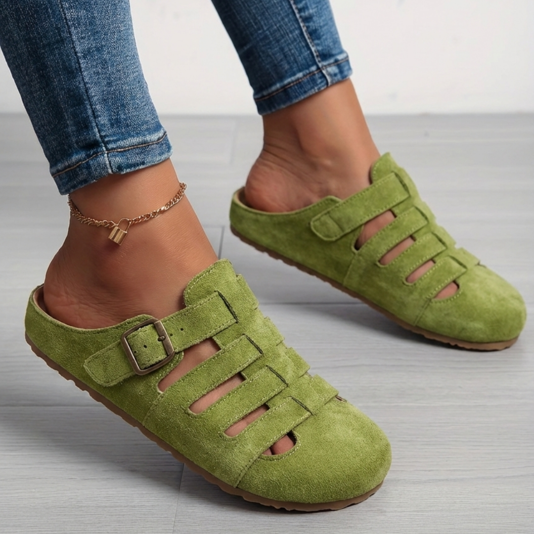 Emelina | Sandalias tipo mule con hebilla