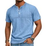 Gabriel | Camisa manga corta con cuello mao