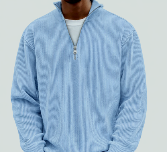Alexis | Sweater tejido con medio cierre