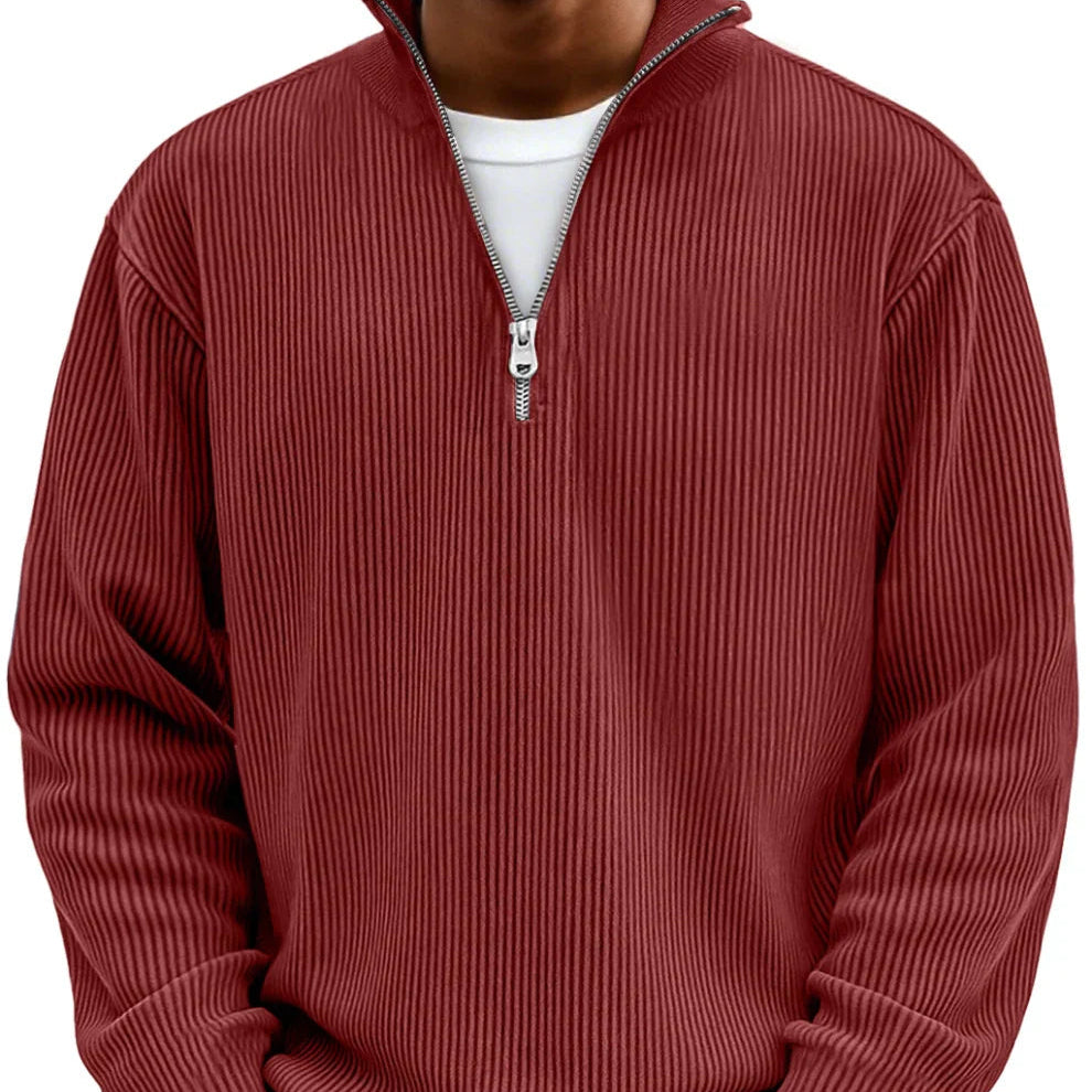 Alexis | Sweater tejido con medio cierre
