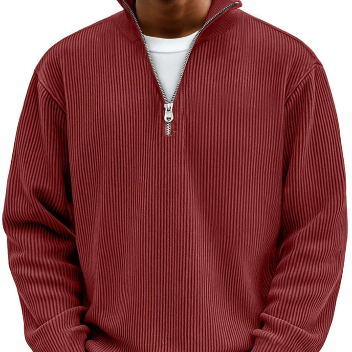 Alexis | Sweater tejido con medio cierre