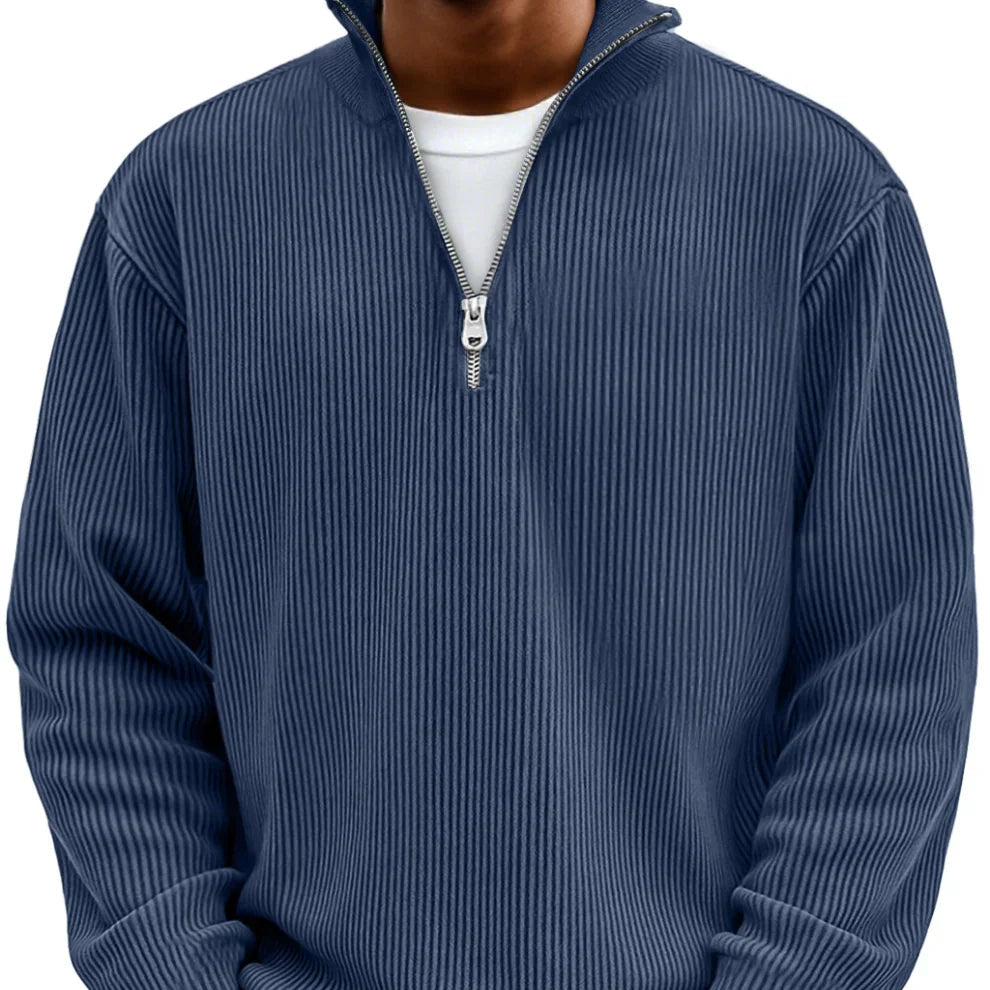 Alexis | Sweater tejido con medio cierre