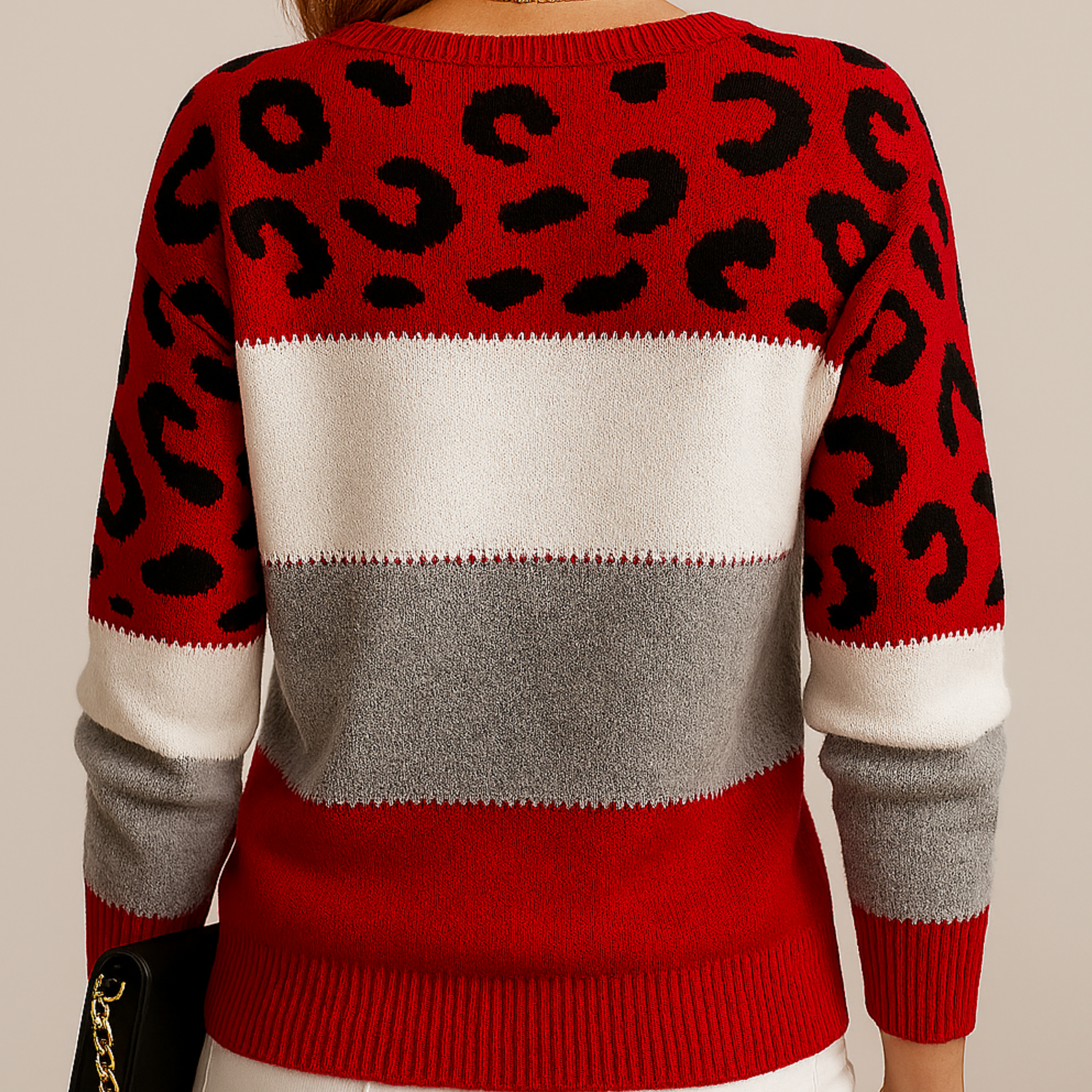 Ariana | Suéter Casual con Estampado de Leopardo