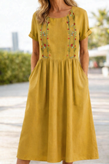 Nayadet | Vestido midi manga corta