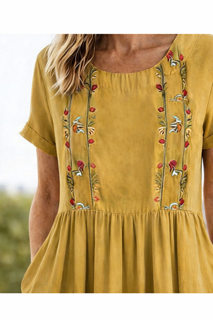 Nayadet | Vestido midi manga corta