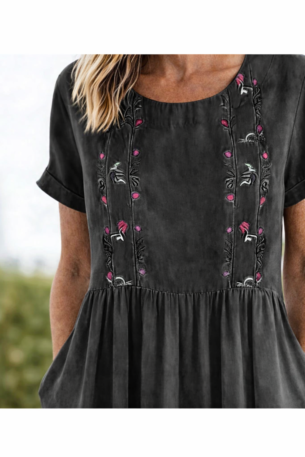 Nayadet | Vestido midi manga corta