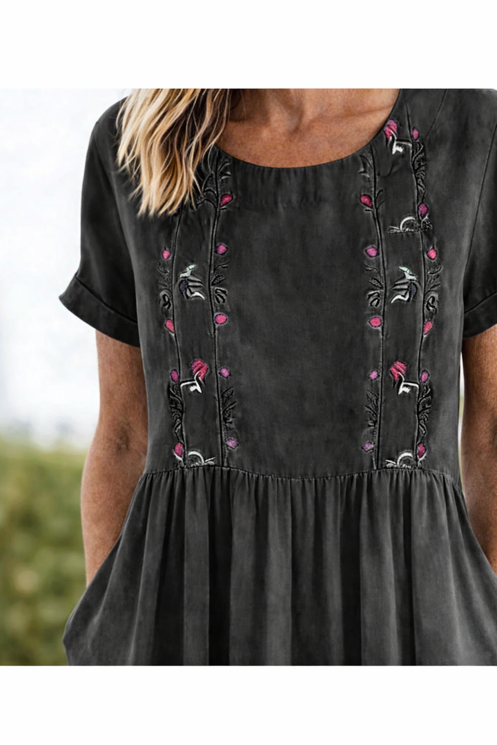 Nayadet | Vestido midi manga corta