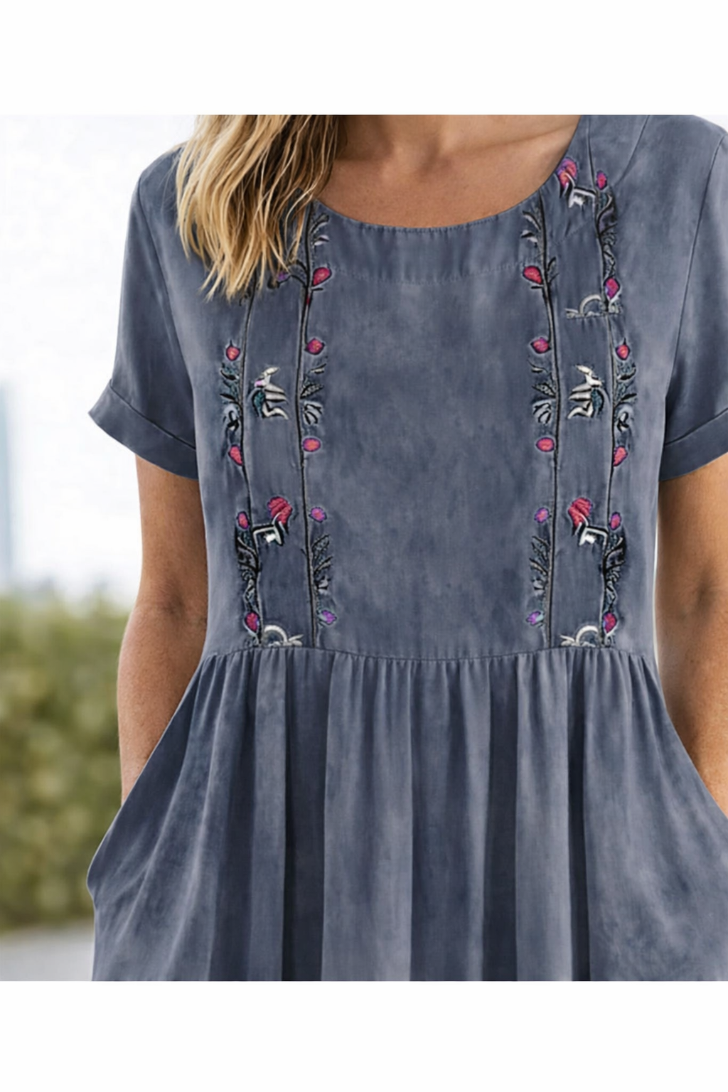 Nayadet | Vestido midi manga corta