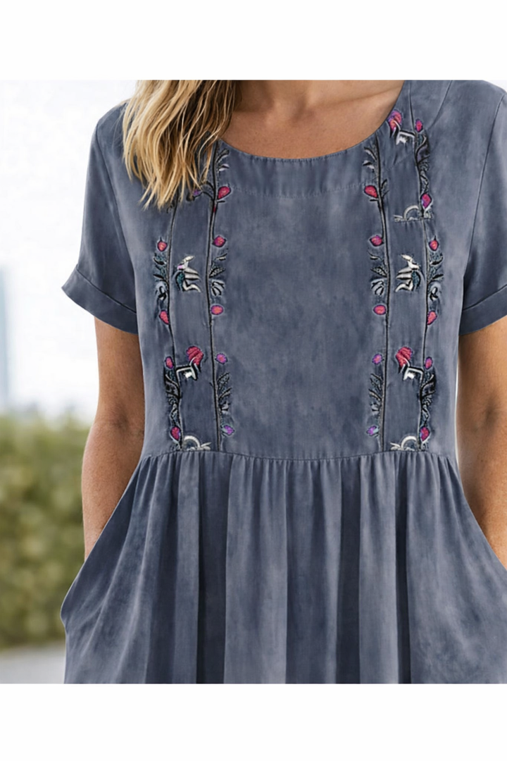 Nayadet | Vestido midi manga corta