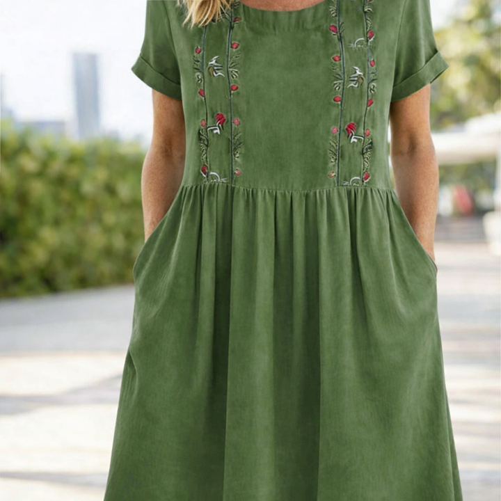 Nayadet | Vestido midi manga corta